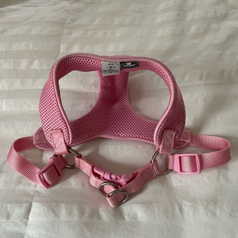 Top Paw Pink Mesh Dog Harness plus red harness for smaller pup - Picture 3 of 7
